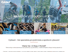 Tablet Screenshot of cykloart.cz